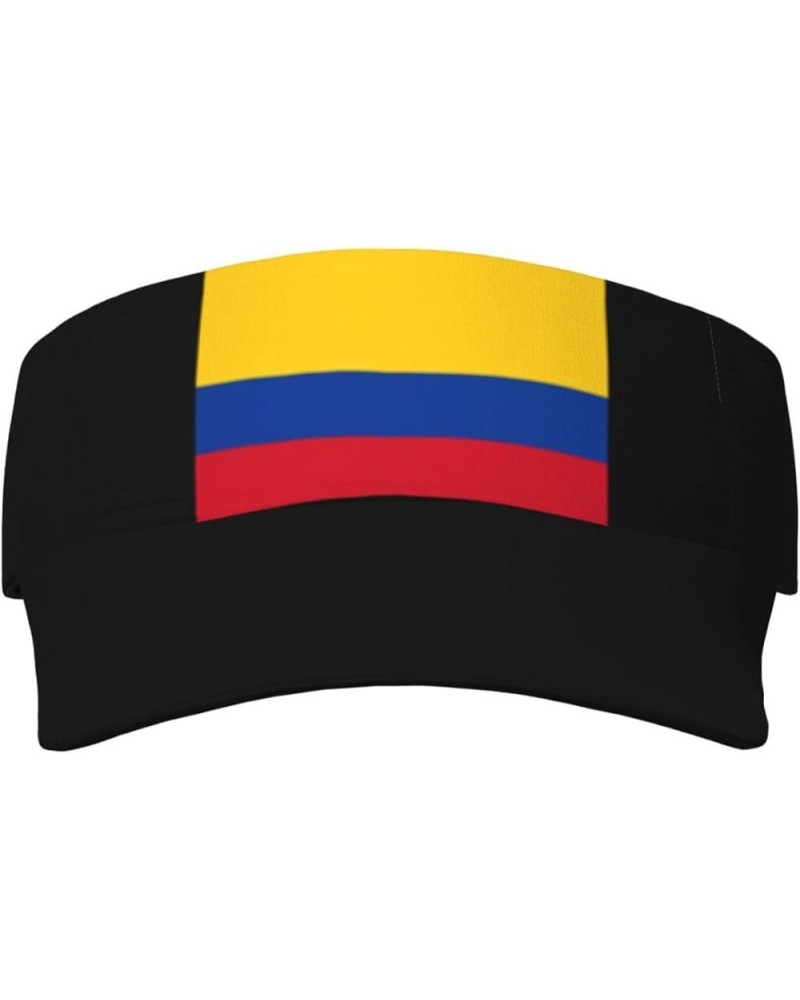 Sun Visor Hats Sport Wear Athletic Sun Visor Caps Adjustable Sun Protection Visors for Women Men Colombia Flag2 $10.45 Visors