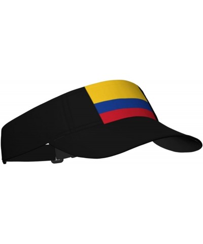 Sun Visor Hats Sport Wear Athletic Sun Visor Caps Adjustable Sun Protection Visors for Women Men Colombia Flag2 $10.45 Visors