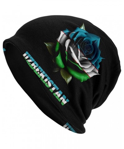 Beanie Hat for Men/Women Elasticity Winter Skull Cap Warm Soft Knit Hat Lightweight Running Hat Uzbekistan Flag $8.81 Skullie...