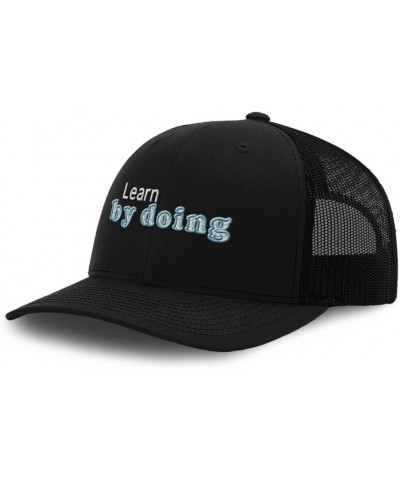 Trucker Hat Baseball Cap Learn by Doing Style B Cotton Dad Hats for Men & Women Black $15.95 Baseball Caps