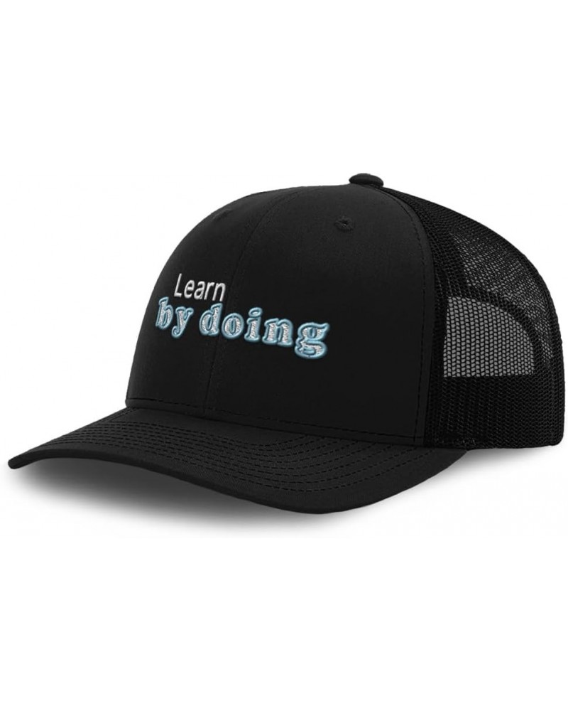 Trucker Hat Baseball Cap Learn by Doing Style B Cotton Dad Hats for Men & Women Black $15.95 Baseball Caps