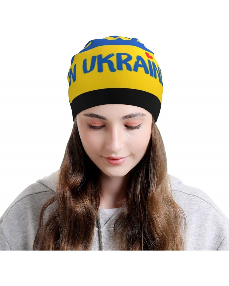 No War in Ukraine Comfort Elegance Knitted Hat Black Daily for Men Women $12.48 Skullies & Beanies