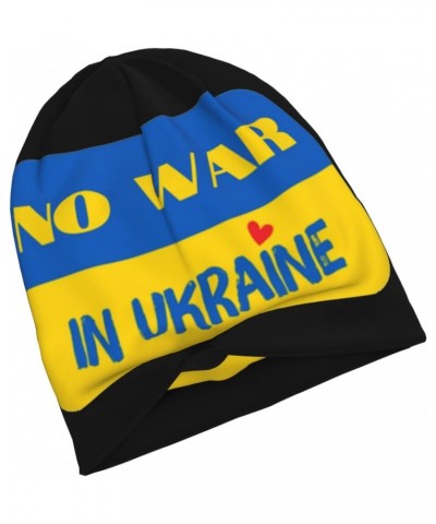 No War in Ukraine Comfort Elegance Knitted Hat Black Daily for Men Women $12.48 Skullies & Beanies