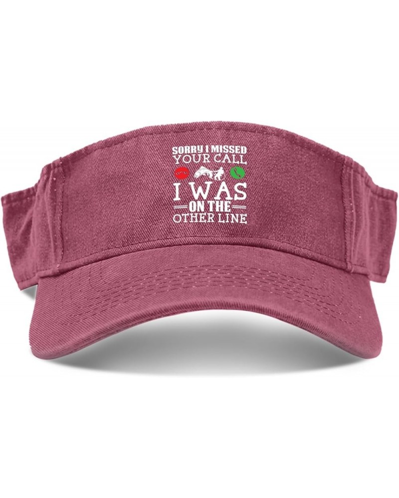 Sorry I Missed I Wass On The Others Line Visor Caps Sun Visor Hats for Teens Sun Visor Hats Retro Funny Sun Visor Hats Deep R...