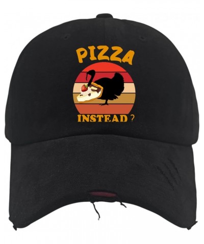 Womens Hat Thanksgiving Vintage Cap for Womens Golf Cap Light Weight Pizza insteadd Sun Visor Hat $7.64 Visors