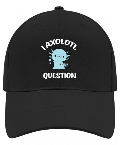 I Axolotl Questions Adults Youth Kids Axolotl Cap USA Cowboy Hat AllBlack Dad Hat Gifts for Grandma Beach Cap $11.79 Cowboy Hats