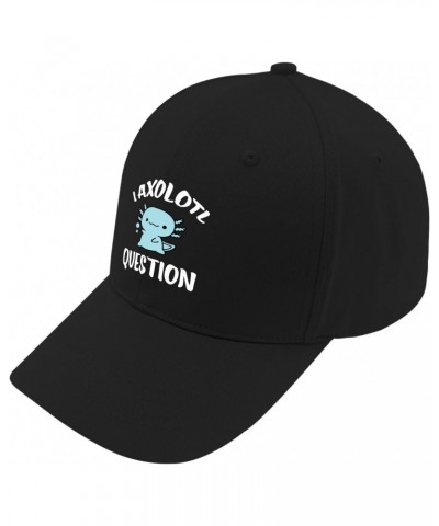 I Axolotl Questions Adults Youth Kids Axolotl Cap USA Cowboy Hat AllBlack Dad Hat Gifts for Grandma Beach Cap $11.79 Cowboy Hats