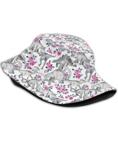 Miniature Dinosaurs Green Print Bucket Hat Cute Animal Fisherman Sun Cap for Women Men Girl Boy Anime Dinosaur-03 $12.43 Buck...