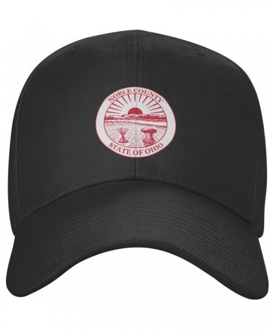 Seal of Noble County Ohio Baseball Cap for Men Women Hat Adjustable Truck Driver Baseball Caps Dad Hats Black $14.06 Baseball...