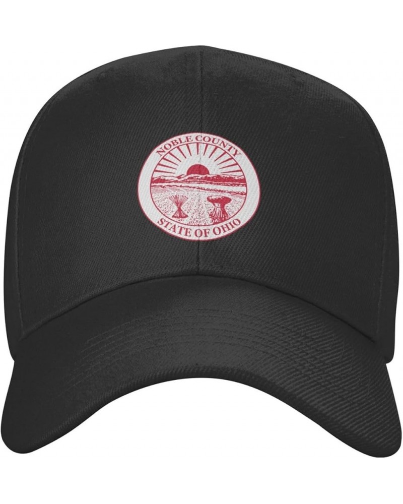 Seal of Noble County Ohio Baseball Cap for Men Women Hat Adjustable Truck Driver Baseball Caps Dad Hats Black $14.06 Baseball...