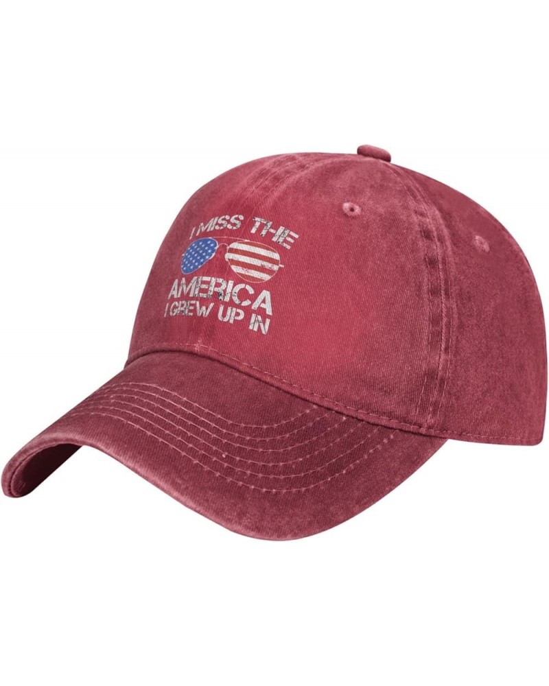 I Miss The America I Grew Up in Cowboy hat Women Baseball Cap Men Hats Sun Hat Dad Hat Trucker hat Black Red $9.77 Baseball Caps