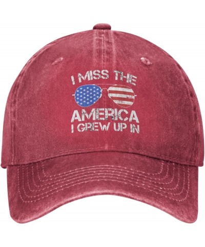 I Miss The America I Grew Up in Cowboy hat Women Baseball Cap Men Hats Sun Hat Dad Hat Trucker hat Black Red $9.77 Baseball Caps