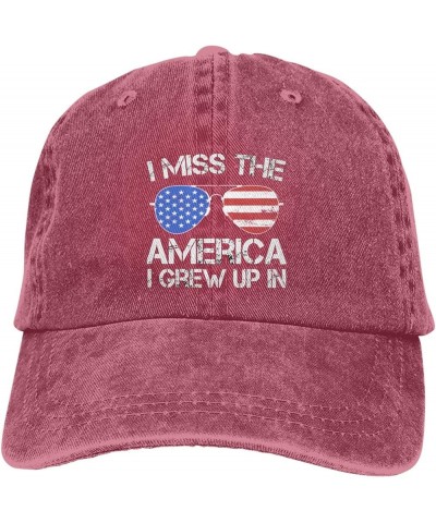 I Miss The America I Grew Up in Cowboy hat Women Baseball Cap Men Hats Sun Hat Dad Hat Trucker hat Black Red $9.77 Baseball Caps