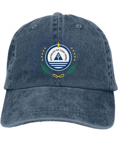 Coat of Arms of Cape Verde Cowboy Cap Adjustable Washable Cotton Adult Cowboy Baseball Hat Black Navy Blue $13.67 Cowboy Hats