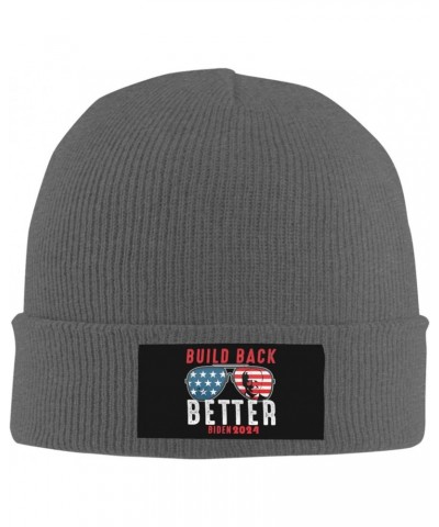 Biden Harris We Rise Build Back Better Cozy Knitted Beanie Hat - Stylish Winter Headwear Acrylic Ideal for All Ages Deep Heat...