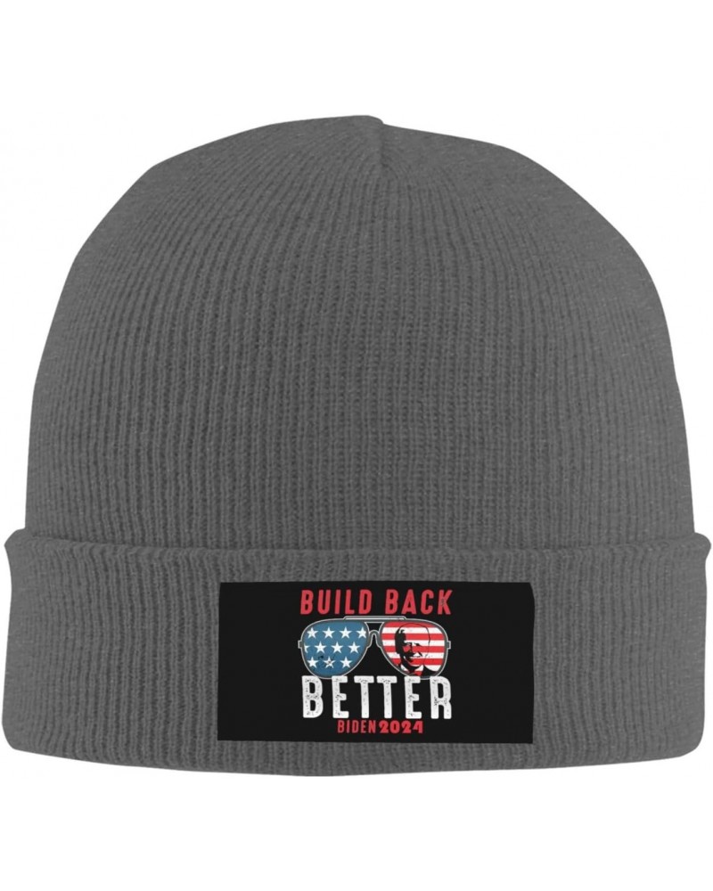 Biden Harris We Rise Build Back Better Cozy Knitted Beanie Hat - Stylish Winter Headwear Acrylic Ideal for All Ages Deep Heat...