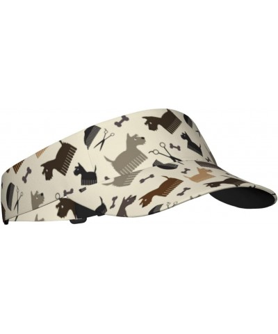 Dogs and Scissors Fashion Sport Sun Visor Adjustable Sun Cap Hat Sun Visor for Men and Women $9.43 Visors