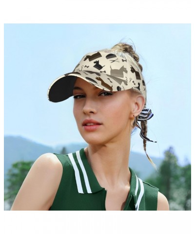 Dogs and Scissors Fashion Sport Sun Visor Adjustable Sun Cap Hat Sun Visor for Men and Women $9.43 Visors