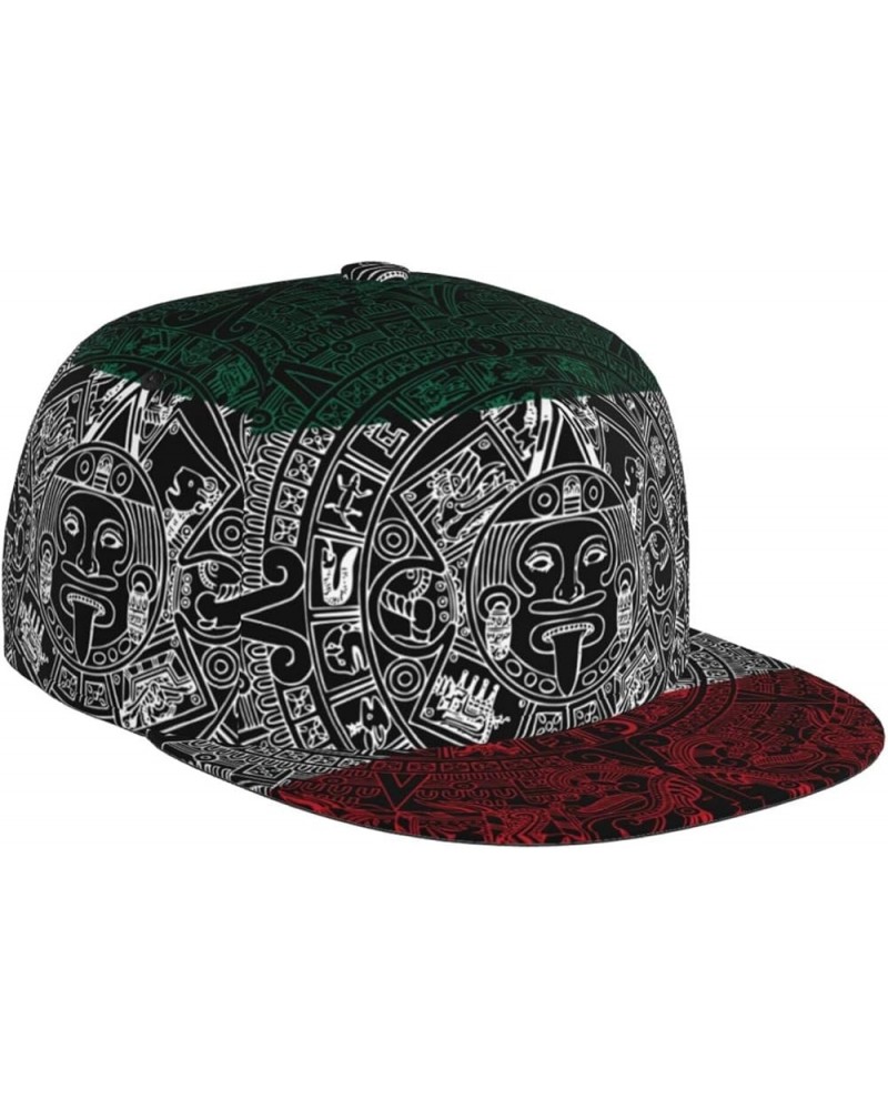 Mexico Flag Baseball Cap Hip-hop Hat Mexico Aztec Calendar $13.19 Baseball Caps