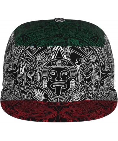 Mexico Flag Baseball Cap Hip-hop Hat Mexico Aztec Calendar $13.19 Baseball Caps