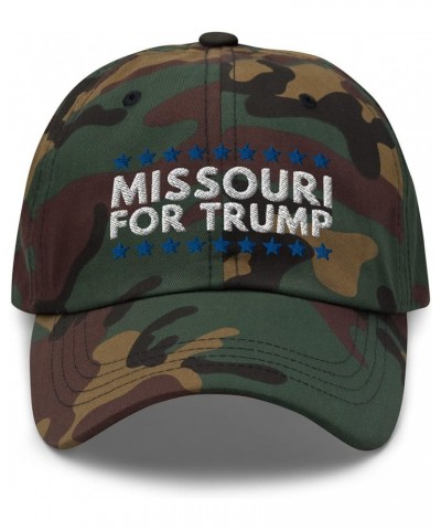 Missouri for Trump Dad Hat - Embroidered Baseball Cap - Republican Trump 2024 Gift Green Camo $16.07 Baseball Caps