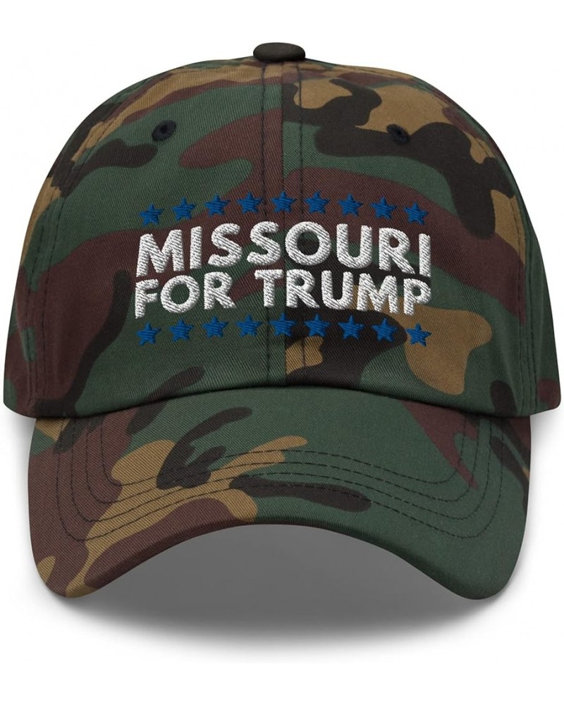 Missouri for Trump Dad Hat - Embroidered Baseball Cap - Republican Trump 2024 Gift Green Camo $16.07 Baseball Caps