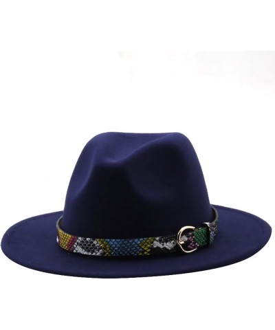 Women Men Fedora Hat Classic Wide Brim Wool Floppy Jazz Panama Caps Belt Buckle Church Formal Wedding Womens Hats Coffee2 $11...