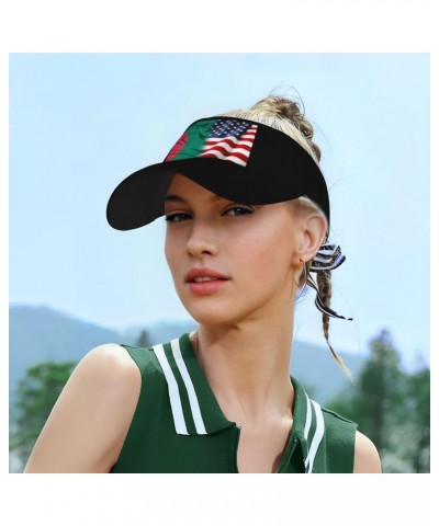 Flag of Bangladesh and USA Unisex Sun Visor Cap - Ultimate UV Protection for Stylish Outdoor Fun! Black $10.67 Visors