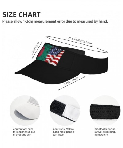 Flag of Bangladesh and USA Unisex Sun Visor Cap - Ultimate UV Protection for Stylish Outdoor Fun! Black $10.67 Visors