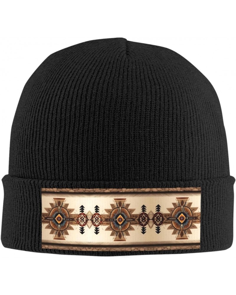 Native American Painting Knitted Beanie,A Must-Have in Winter, Eavesless Acrylic Material,Warm,Soft and Comfortable to Protec...