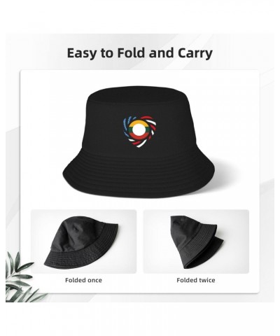 We Heart America and Shan State Love Forever Bucket Hat for Men Women Beach Travel Sun Hat Casual Fishing Hat Black $11.09 Bu...