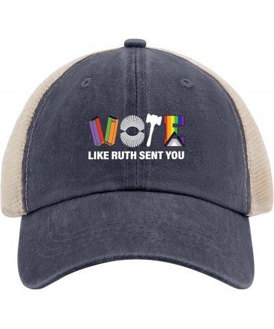 Vote Like Ruth Sent You Feminists LGBT Pride 2024 Trump Hat for Womens Baseball Cap Soft Washed Hiking Hats Breathable Purpli...