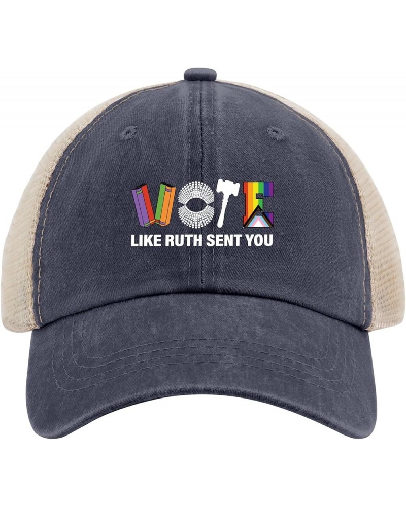 Vote Like Ruth Sent You Feminists LGBT Pride 2024 Trump Hat for Womens Baseball Cap Soft Washed Hiking Hats Breathable Purpli...