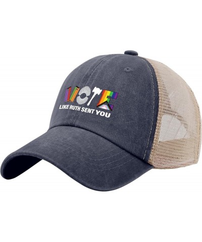 Vote Like Ruth Sent You Feminists LGBT Pride 2024 Trump Hat for Womens Baseball Cap Soft Washed Hiking Hats Breathable Purpli...