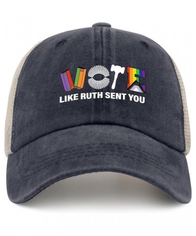 Vote Like Ruth Sent You Feminists LGBT Pride 2024 Trump Hat for Womens Baseball Cap Soft Washed Hiking Hats Breathable Purpli...