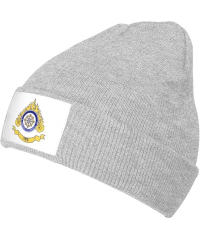 Naropa University Logo Stretch Knit Hat for Men Women Winter Warm Cap Gray $7.77 Skullies & Beanies