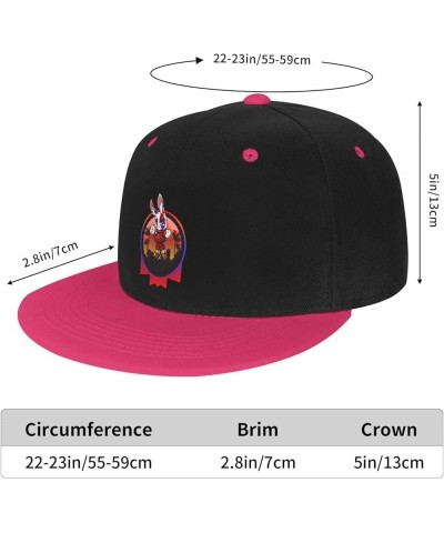 Cool Bunny Baseball Cap for Men Women Snapback Hat Adjustable Flat Bill Hats Pink $13.35 Baseball Caps