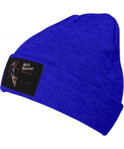 Mick Ronson Main Man Beanie Hat Slouchy Knit Skull Cap Winter Stocking Hats for Women and Men Black Blue $11.75 Skullies & Be...