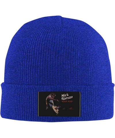 Mick Ronson Main Man Beanie Hat Slouchy Knit Skull Cap Winter Stocking Hats for Women and Men Black Blue $11.75 Skullies & Be...