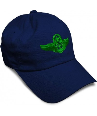 Custom Soft Baseball Cap Green Master Navigator Embroidery Insignias Twill Cotton Dad Hats for Men & Women Navy Design Only $...