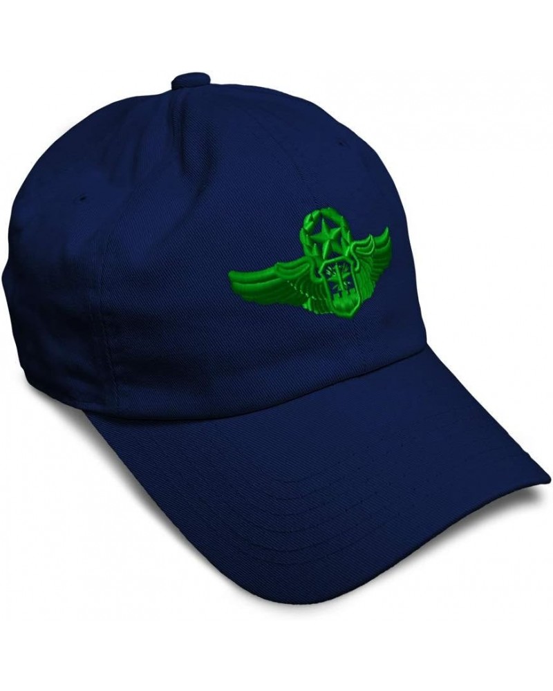 Custom Soft Baseball Cap Green Master Navigator Embroidery Insignias Twill Cotton Dad Hats for Men & Women Navy Design Only $...