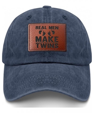 Real Men Make Twinn Baseball Cap Vintage Cool Hats Gifts for Her Who Like Engraved,Golf Hat Suitable for Beach Navy Blue $13....