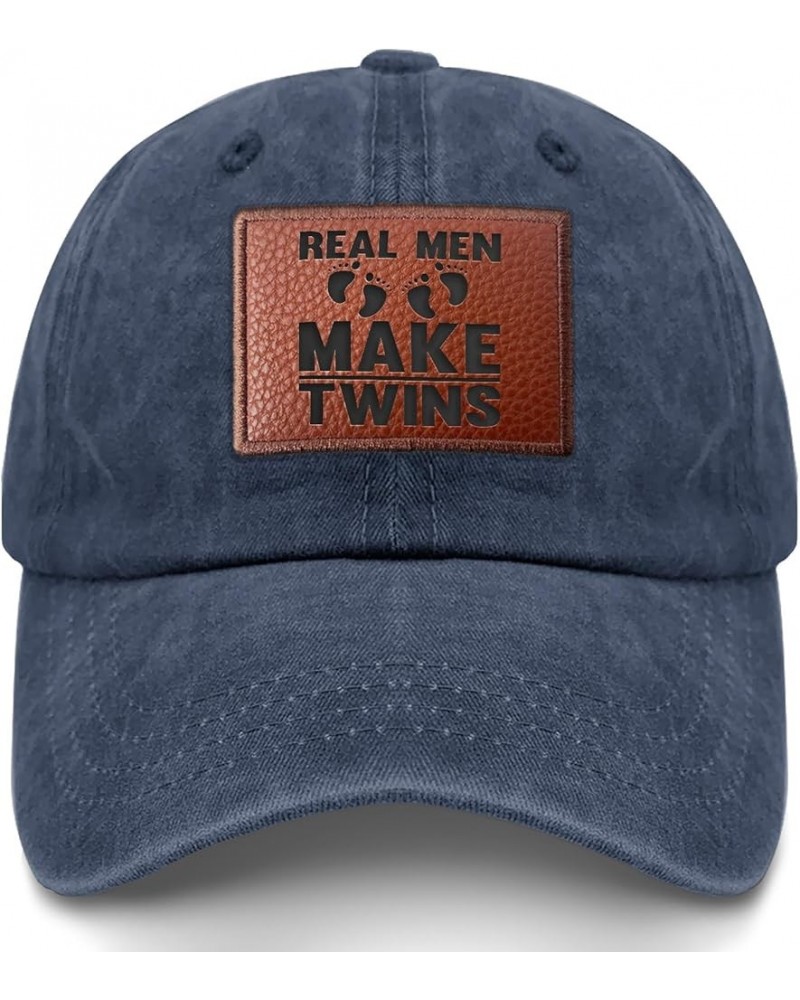 Real Men Make Twinn Baseball Cap Vintage Cool Hats Gifts for Her Who Like Engraved,Golf Hat Suitable for Beach Navy Blue $13....