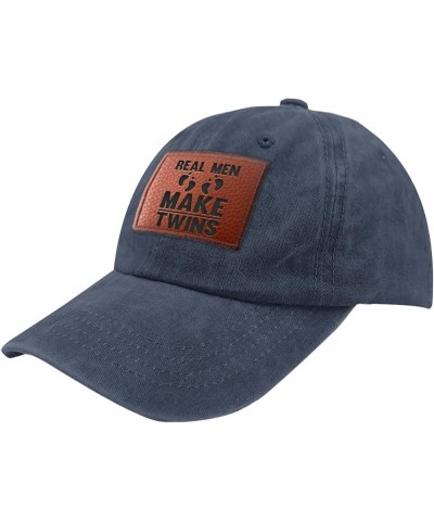 Real Men Make Twinn Baseball Cap Vintage Cool Hats Gifts for Her Who Like Engraved,Golf Hat Suitable for Beach Navy Blue $13....