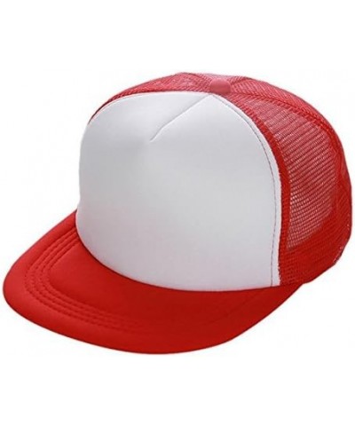 Blank Adjustable Cap Unisex Hat Visor Baseball Hat Mesh Baseball Caps Summer Sun Hat Red $7.03 Sun Hats