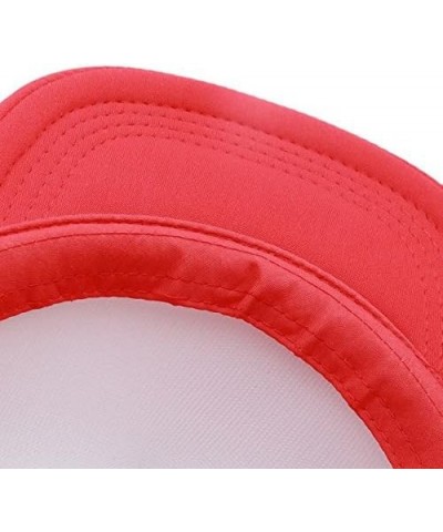 Blank Adjustable Cap Unisex Hat Visor Baseball Hat Mesh Baseball Caps Summer Sun Hat Red $7.03 Sun Hats