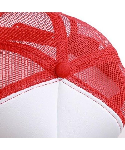 Blank Adjustable Cap Unisex Hat Visor Baseball Hat Mesh Baseball Caps Summer Sun Hat Red $7.03 Sun Hats