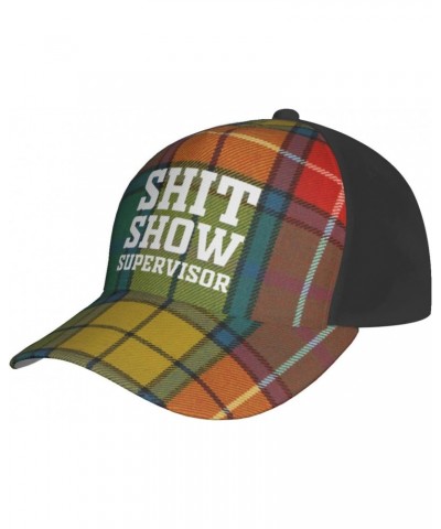 Shit Show Supervisor Baseball Cap Adjustable Men Women Tucker Dad Hat Black $16.61 Baseball Caps