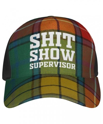 Shit Show Supervisor Baseball Cap Adjustable Men Women Tucker Dad Hat Black $16.61 Baseball Caps