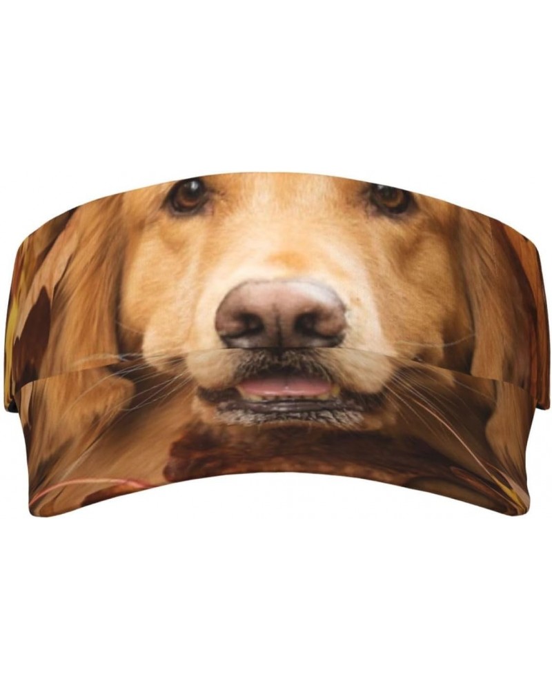 Cute Golden Retriever Sports Visor Hat for Men and Women Adjustable Uv Visor Baseball Cap Tennis Cap Summer Hat $11.94 Visors